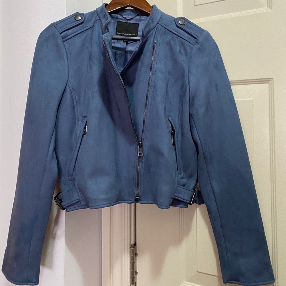 Vegan Suede Biker Jacket